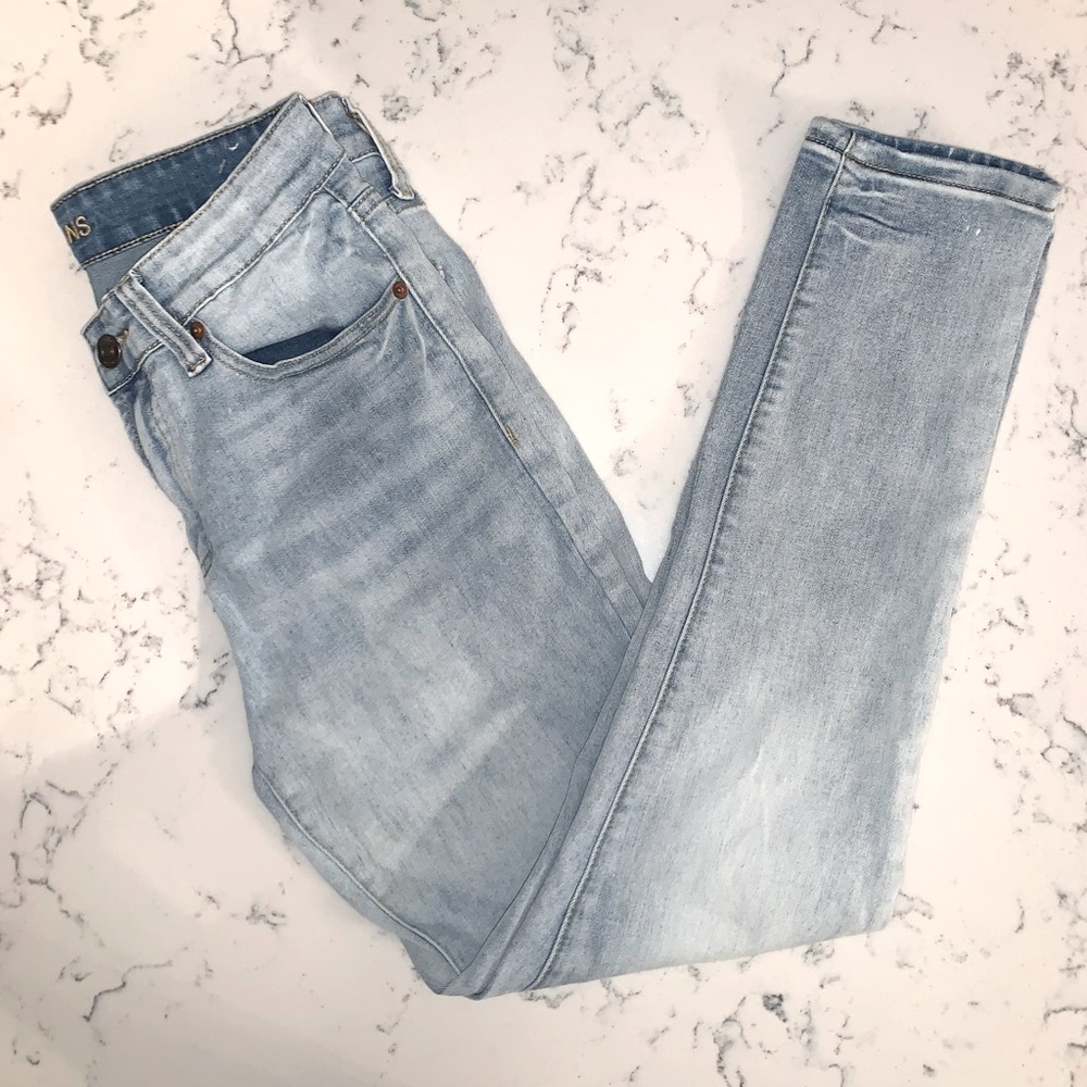 Rue 21 White Wash  Super Skinny Ultra Flex Blue Jeans men's Size 30x30